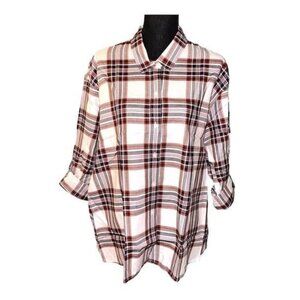 Barbour Bethwin plaid blouse new sz 14